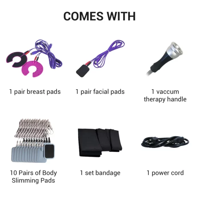 www.hktmay.com_home beauty device_ems muscle stimulator_TM-502E_04_Tingmay Infrared Electrical Muscle Stimulation_Accessories