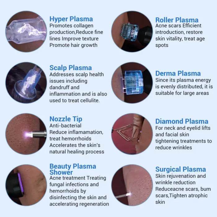 www.hktmay.com_fusion plasma_TM-L01_Tingmay Cold and Warm Plasma Machine_Functions of Each Plasma Probe