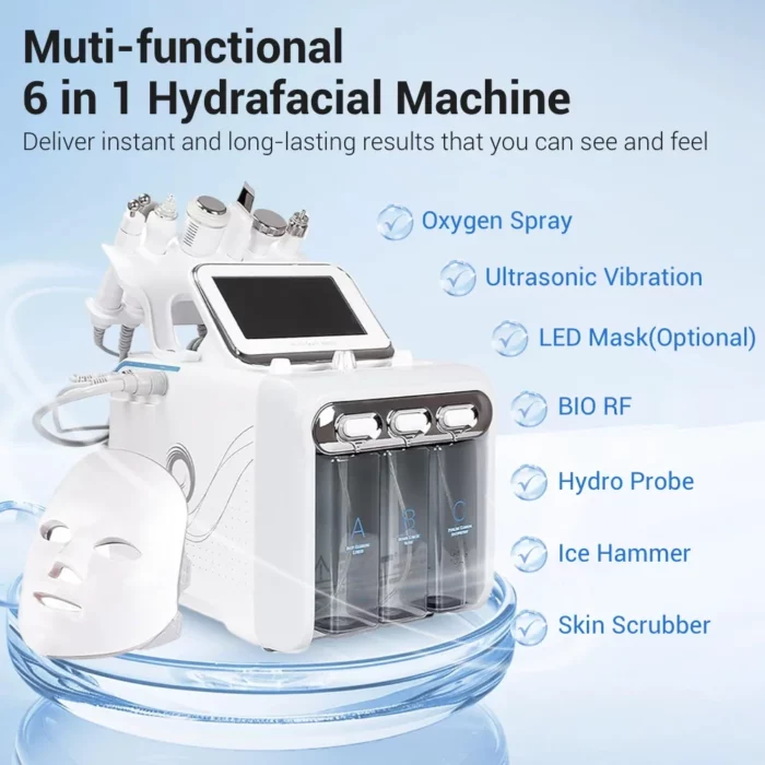 Tingmay 6 in 1 Oxygen Hydrodermabrasion Facial Beauty Machine - Image 3